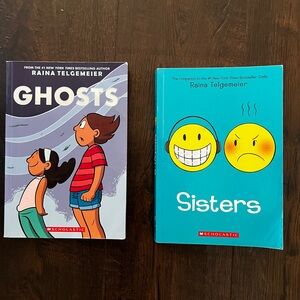 Raina Telgemeier Graphic Novels - Ghosts & Sisters (Blue Covers)